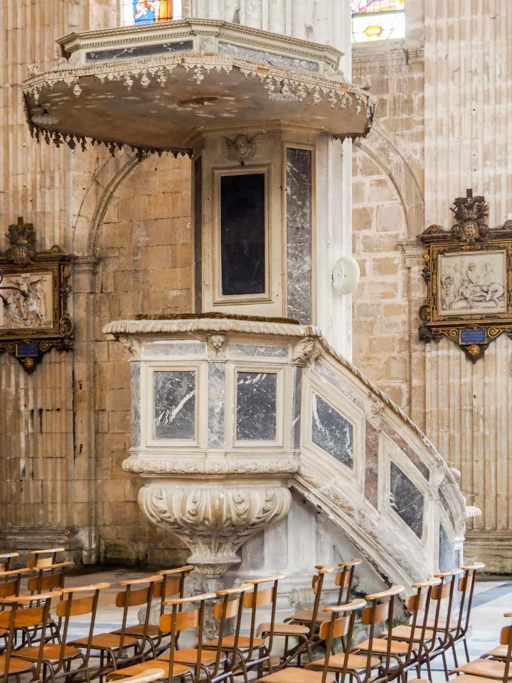 Pulpit at Eglise Saint-Etienne, Saint Mihiel