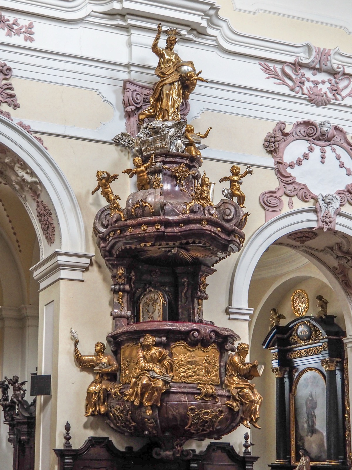 Pulpit at Kostel Vsech svatych, Litomerice