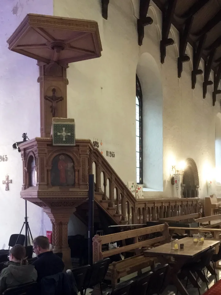 Preekstoel in Korskirken, Bergen