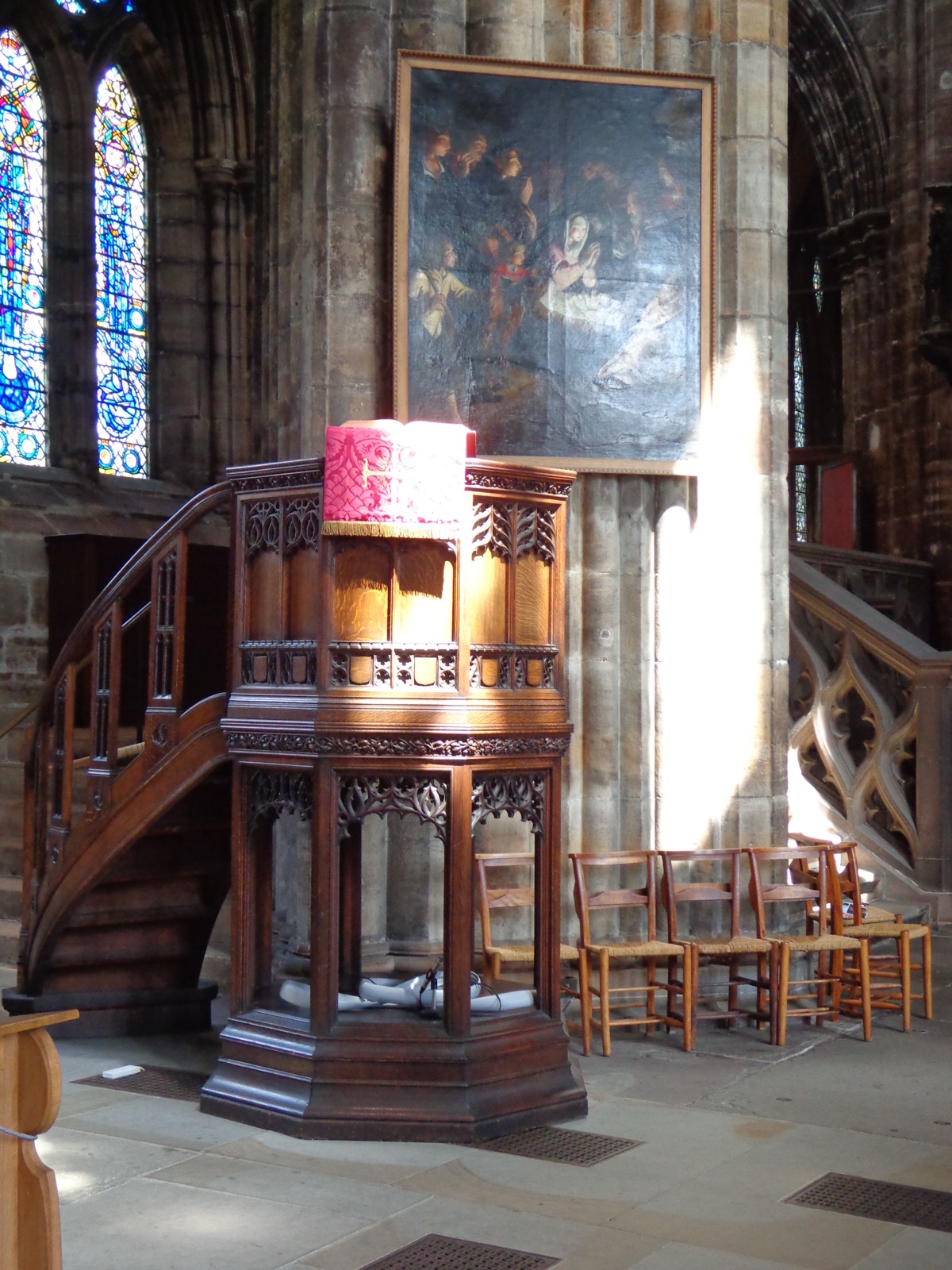 Preekstoel in St Mungo Cathedral, Glasgow