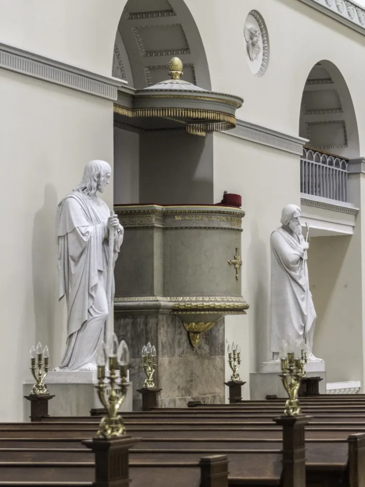 Preekstoel in Vor Frue Kirke, Kopenhagen