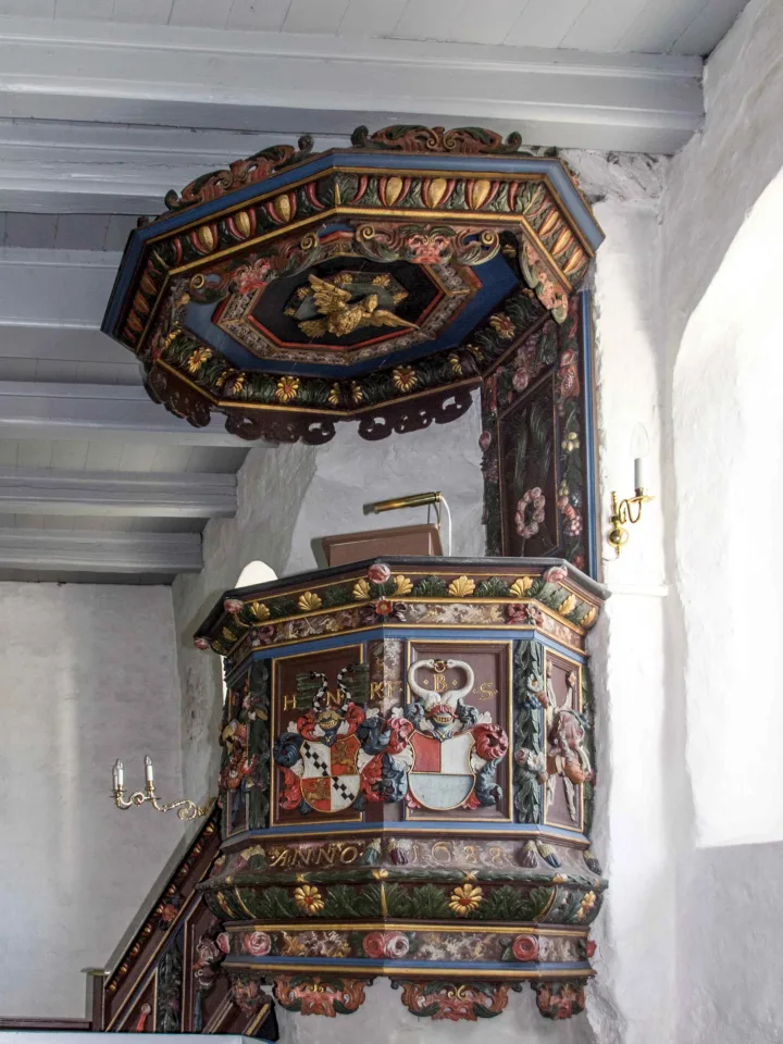 Preekstoel in Udby Kirke, Udby