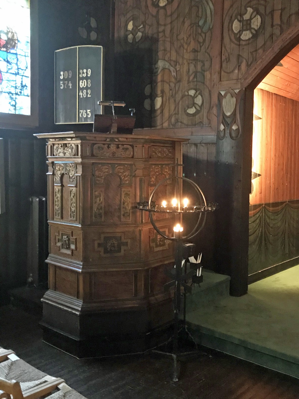 Preekstoel in Noorse Zeemanskerk, Rotterdam