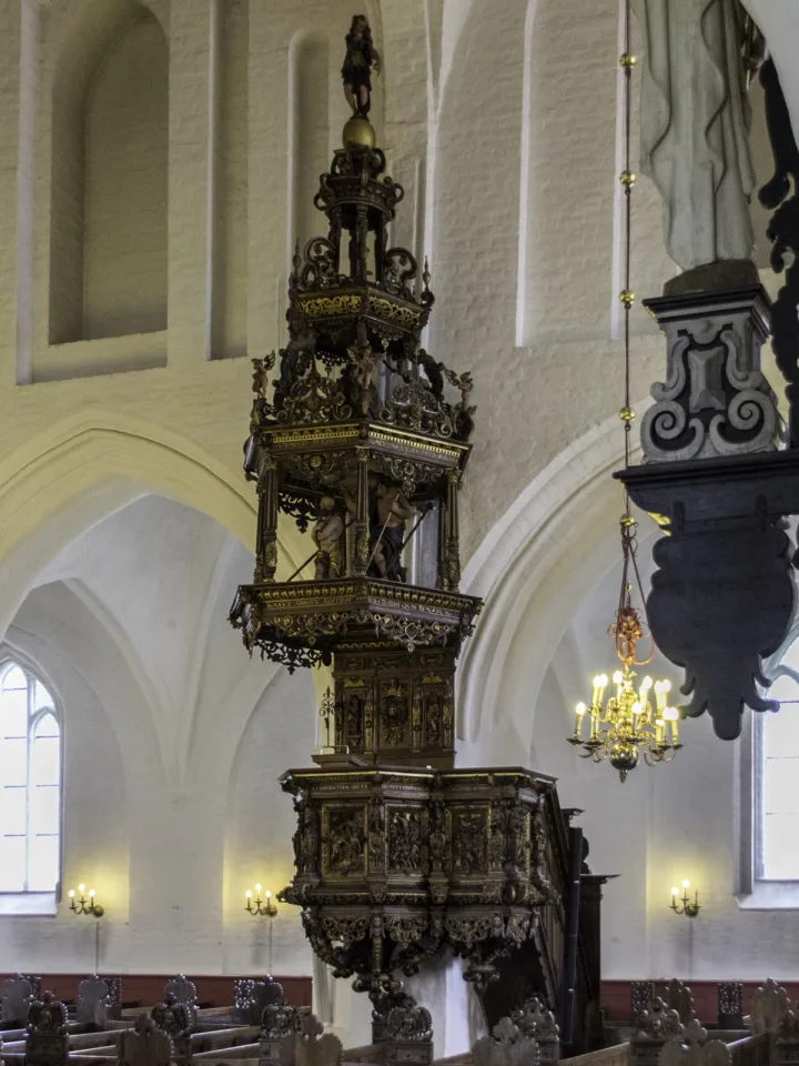 Pulpit at Sct. Nicolai Kirke, Koge