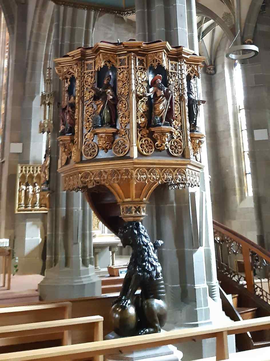 Preekstoel in Heilig Kreuz Kirche, Rottweil