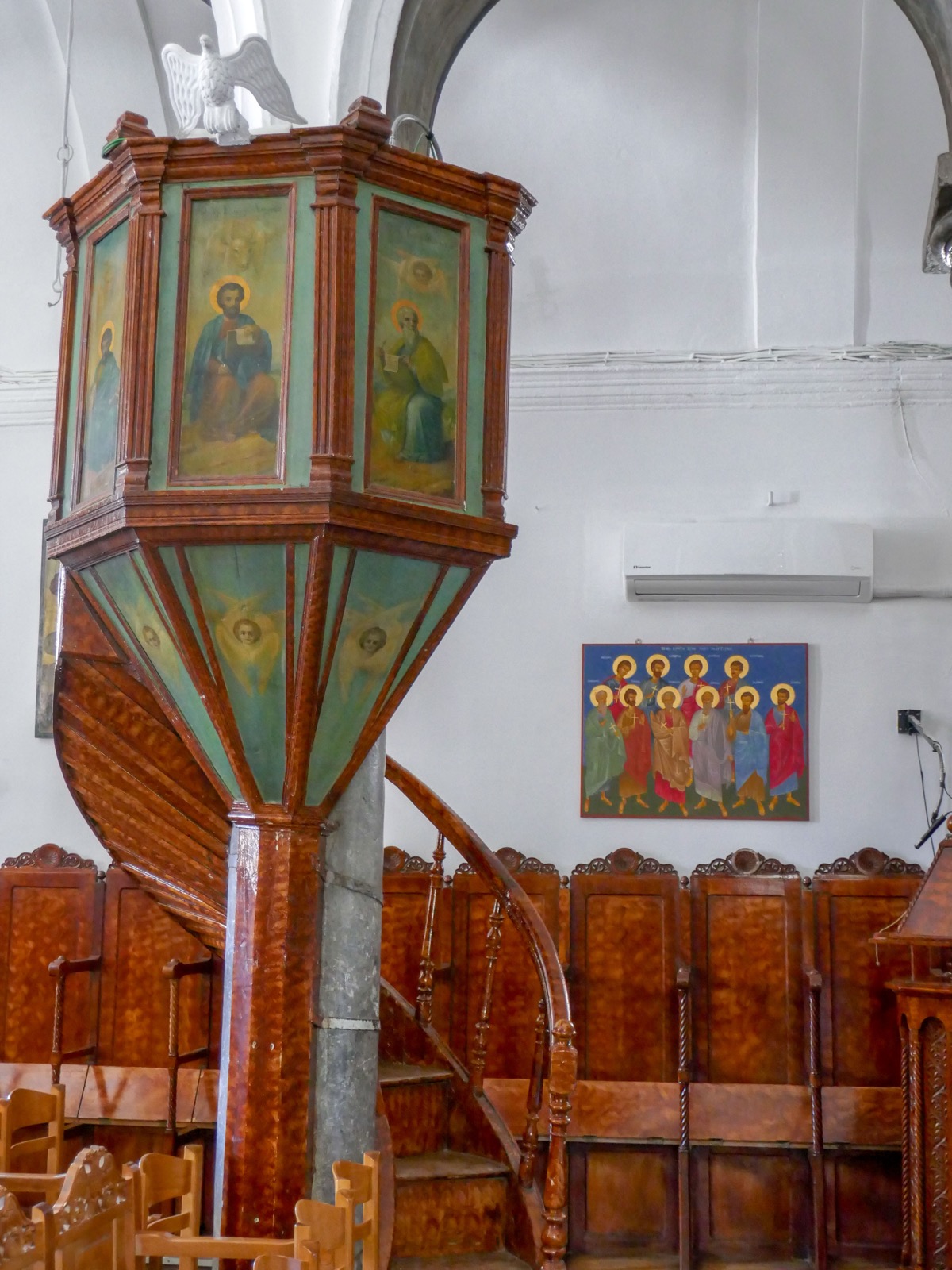 Preekstoel in Kerk van de Heilige Tien, Agioi Deka