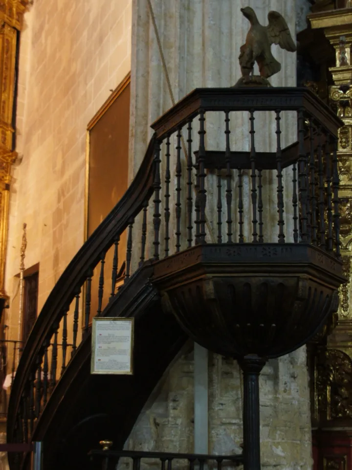 Pulpit at Basilica Menor de Santa Maria de la Asuncion, Arcos de la Frontera