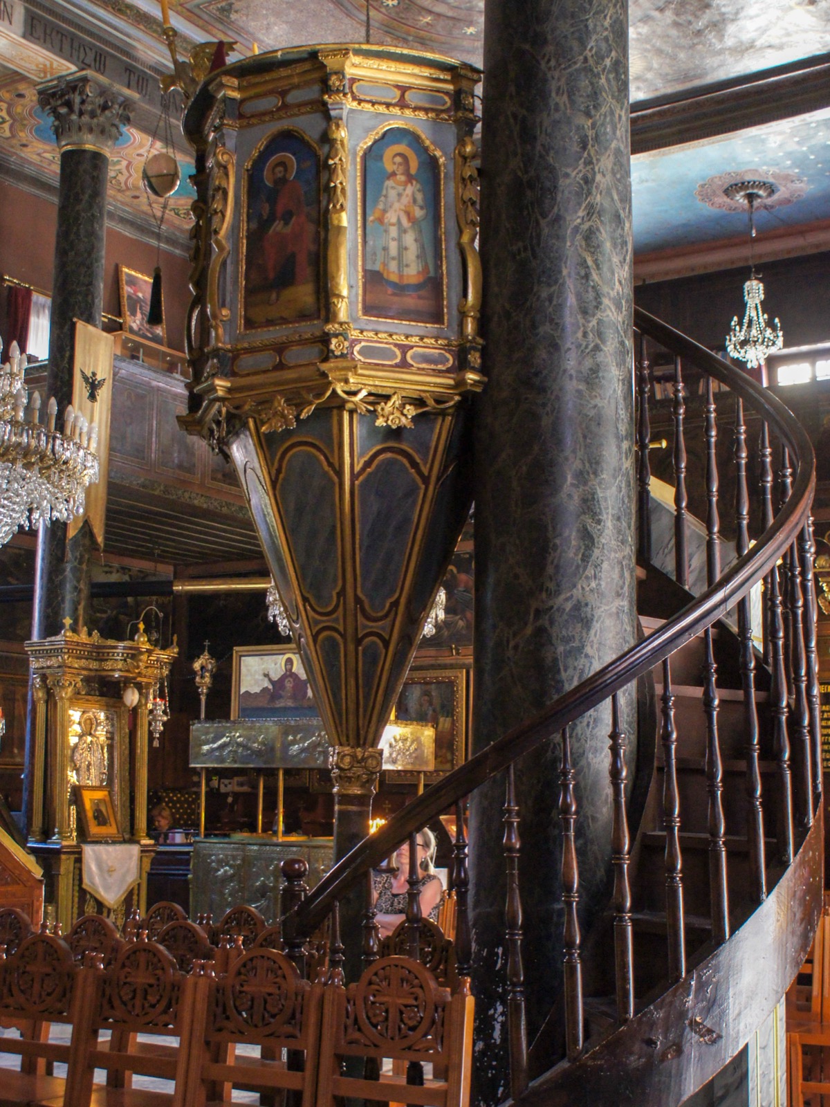 Pulpit at Agios Spyridonis, Nafplion