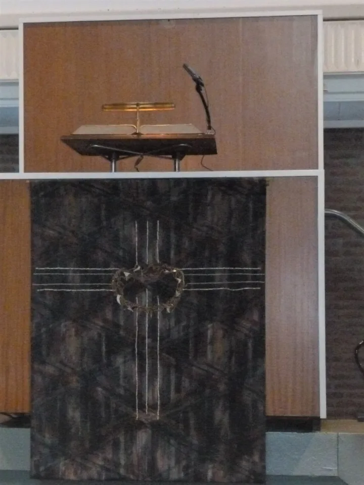 Preekstoel in Gereformeerde Johanneskerk, Sint Jansklooster
