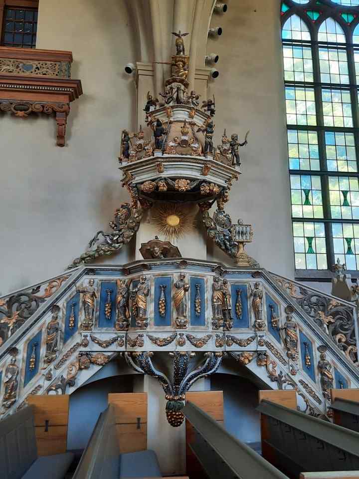 Preekstoel in Domkyrka, Mariestad