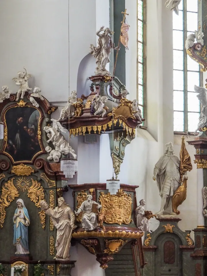 Pulpit at Kostel svate Mari Magdaleny, Sobotka