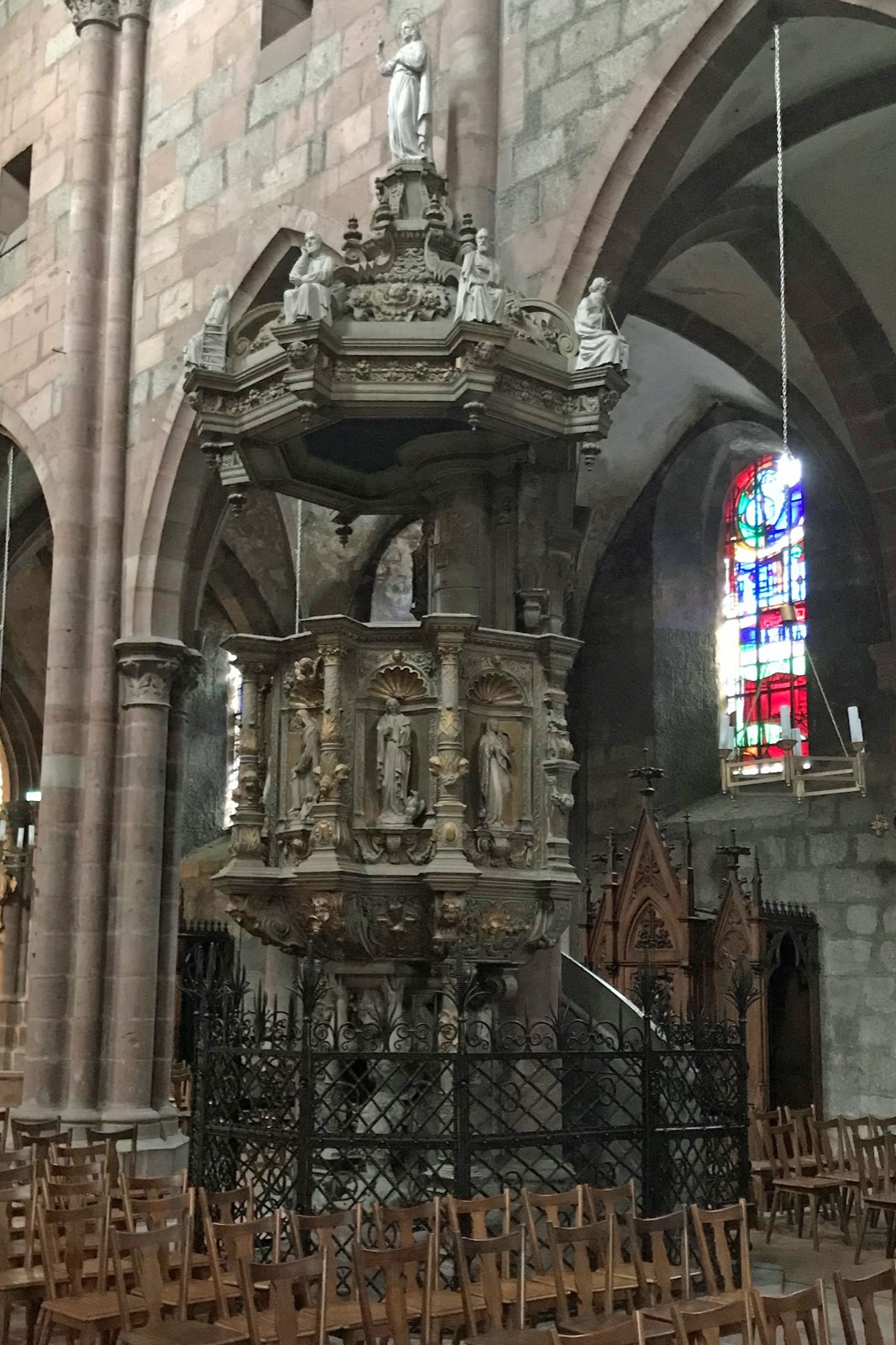 Preekstoel in Cathedrale Saint-Georges, Selestat