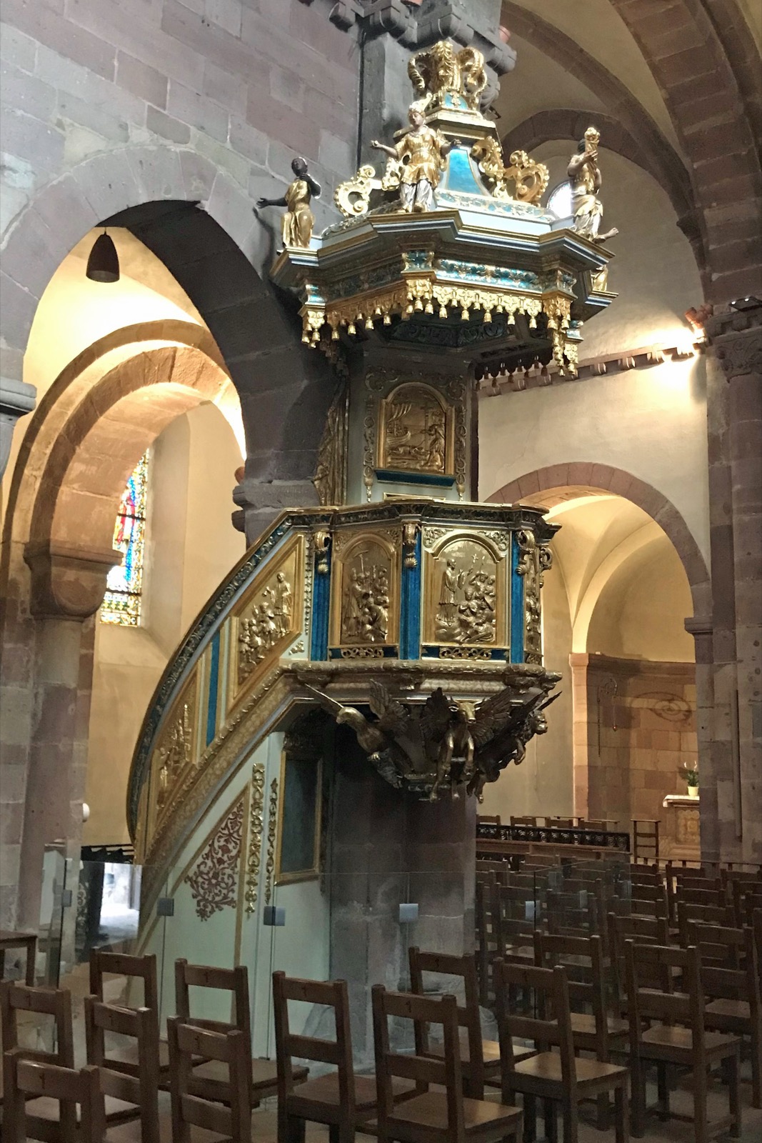 Preekstoel in Eglise Sainte-Foy, Selestat