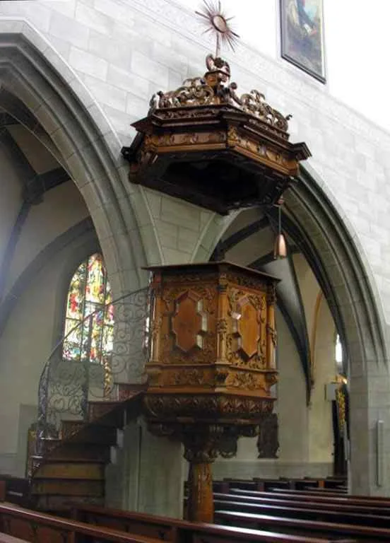 Preekstoel in Klosterkirche St George, Stein am Rhein