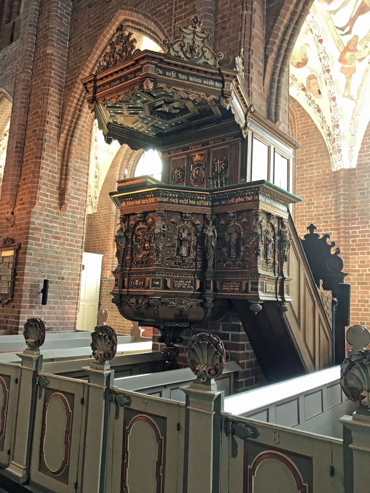 Pulpit at Sct Mariae Kirke, Helsingor