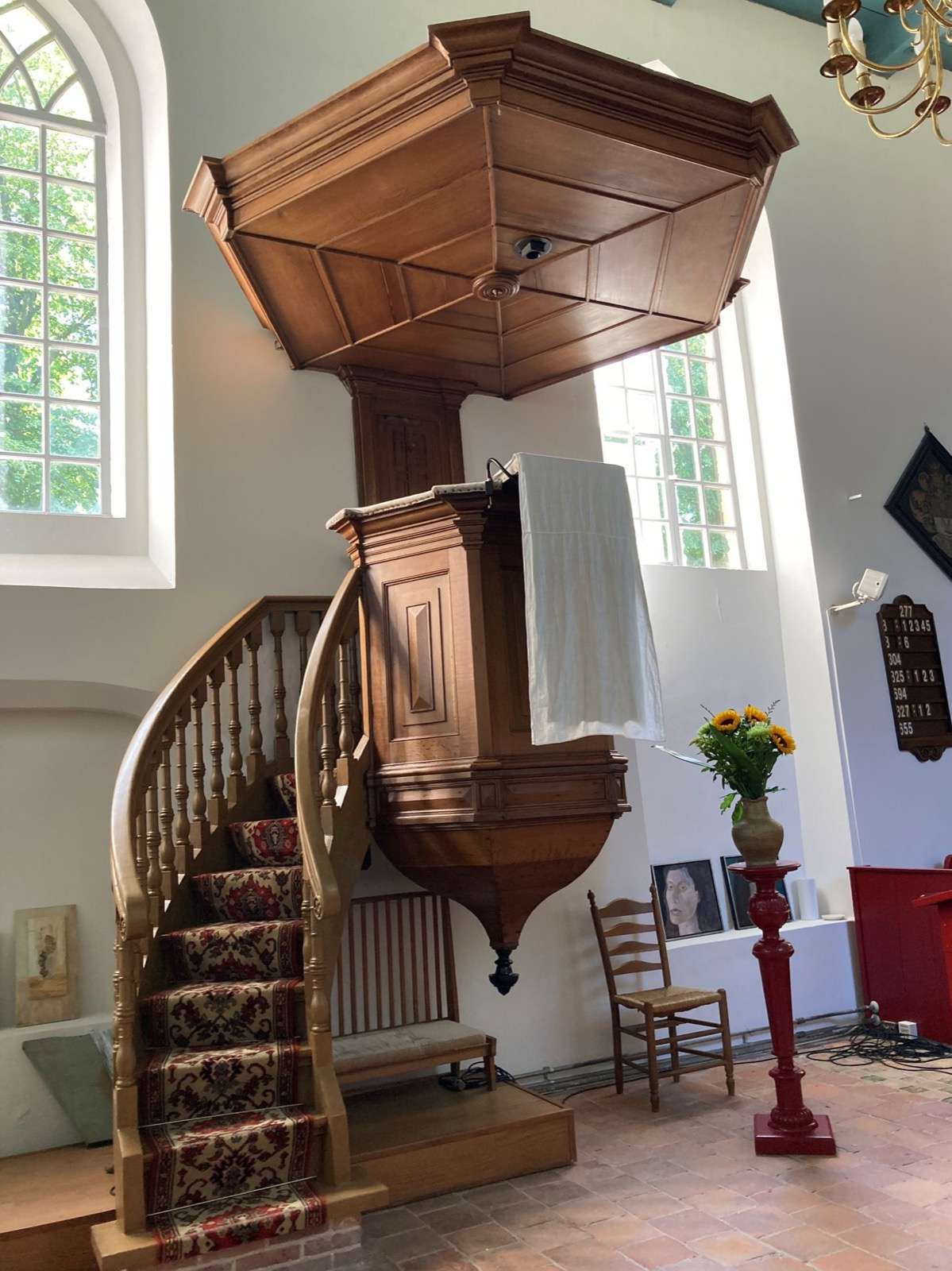 Preekstoel in Hervormde kerk, Oudwoude