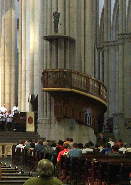 Preekstoel in Se Cathedral, Sao Paulo
