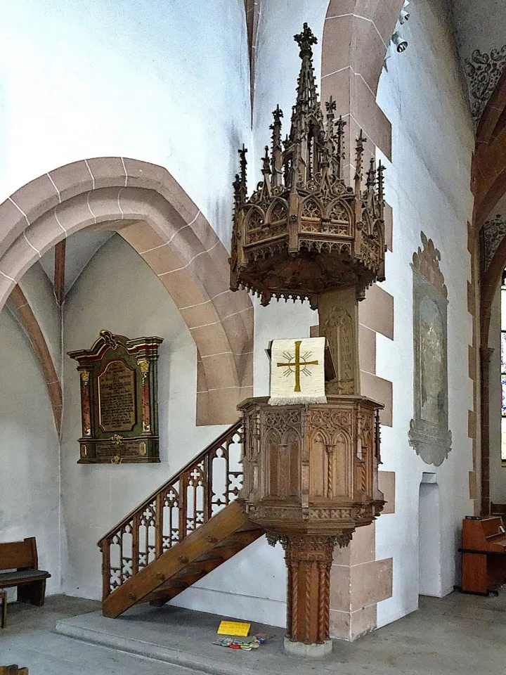 Preekstoel in Stadtkirche (Evangelische Kirchengemeinde Murrhardt), Murrhardt