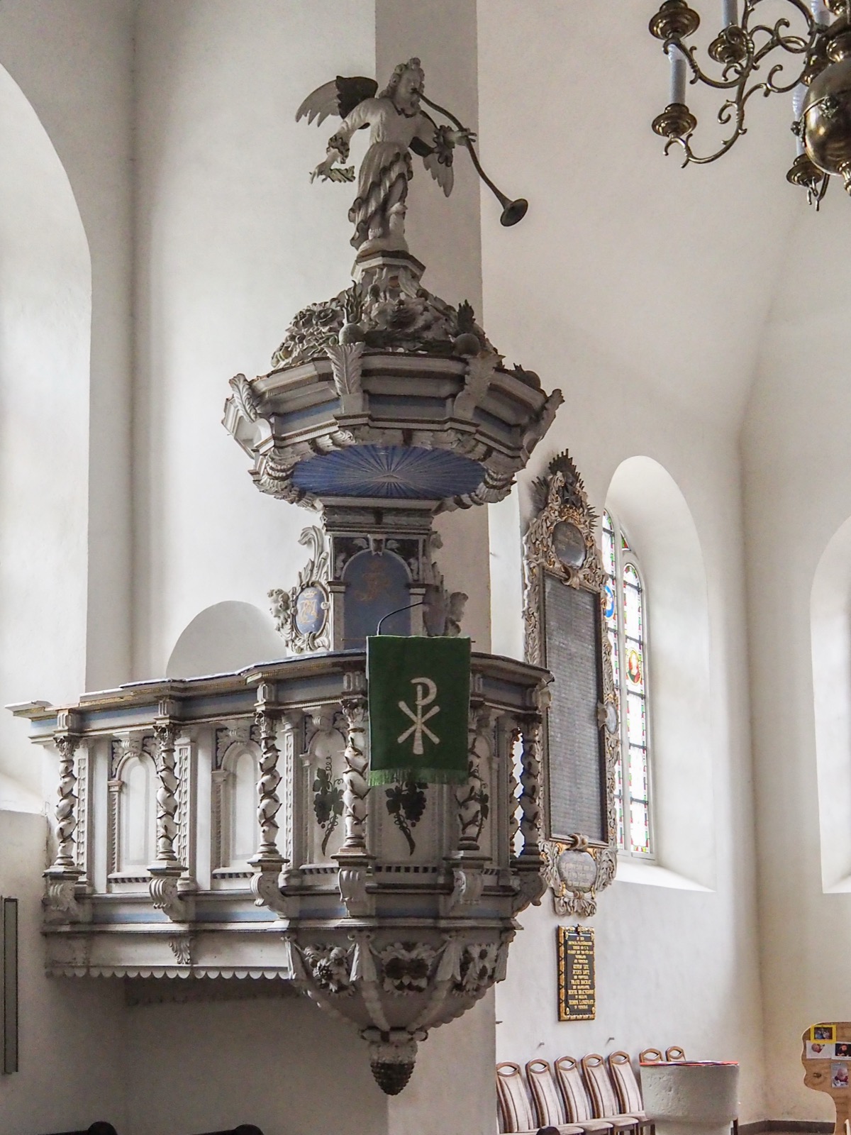 Preekstoel in Deutsche Kirche, Vetschau-Spreewald
