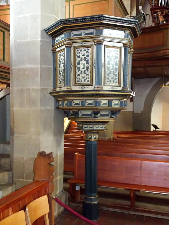 Preekstoel in Sankt Georg Kirche, Weikersheim