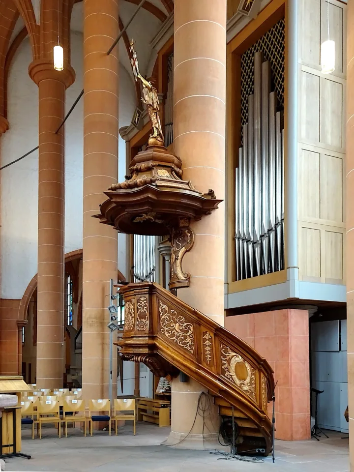 Preekstoel in Heiliggeistkirche , Heidelberg