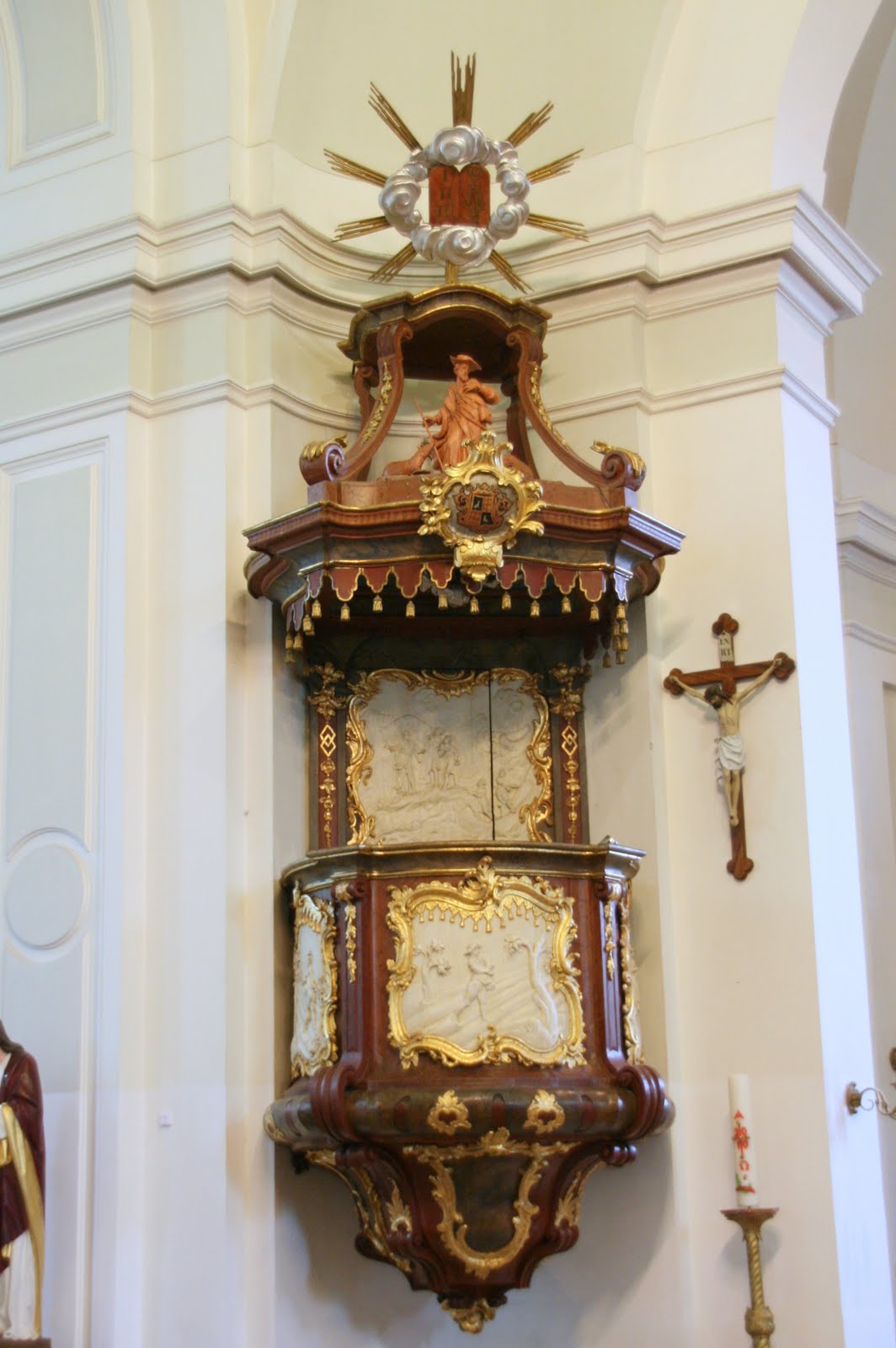 Pulpit at Szentharomsag-templom, Hodmezovazarhely