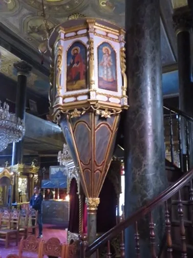 Pulpit at Nafplio, Panagia kerk