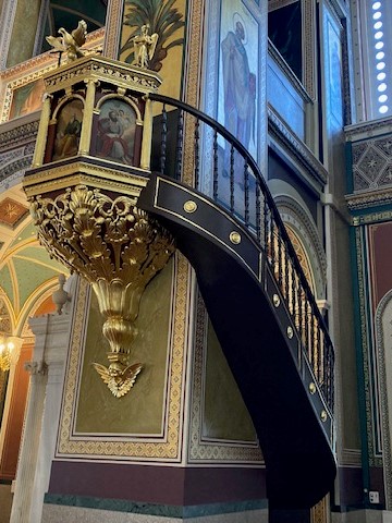 Pulpit at Saint Spyridon Church, Piraeus