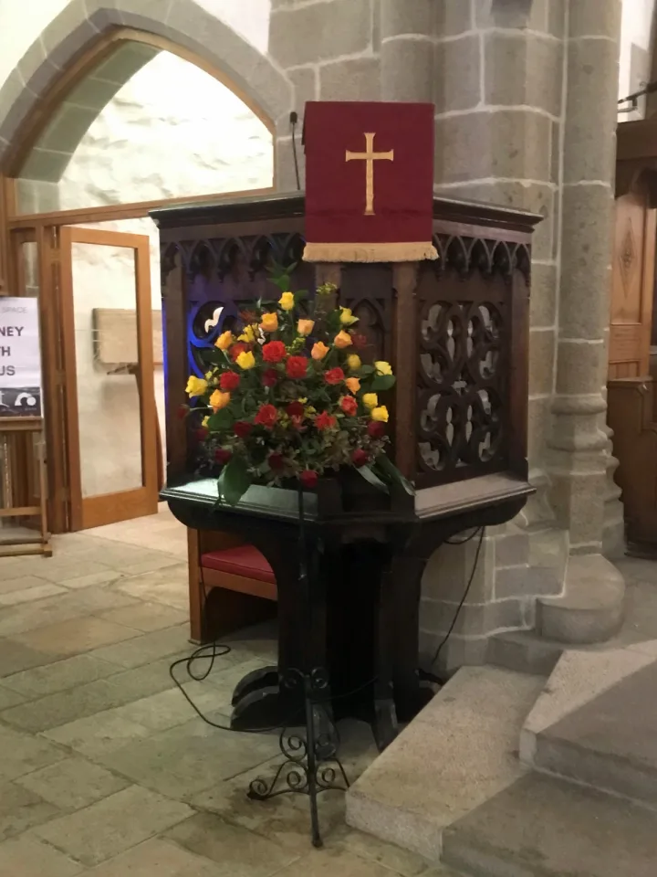Preekstoel in Town Church, St Helier
