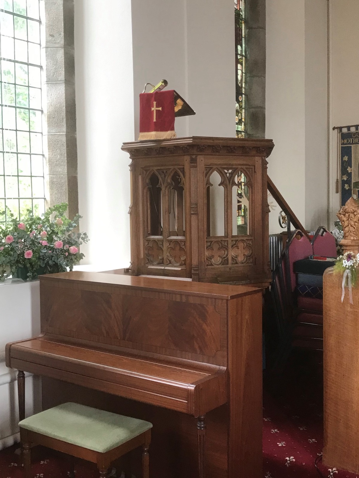 Preekstoel in Gouray Church, Gorey
