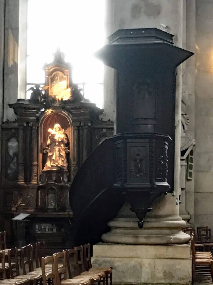 Preekstoel in Saint Sebastien, Nancy