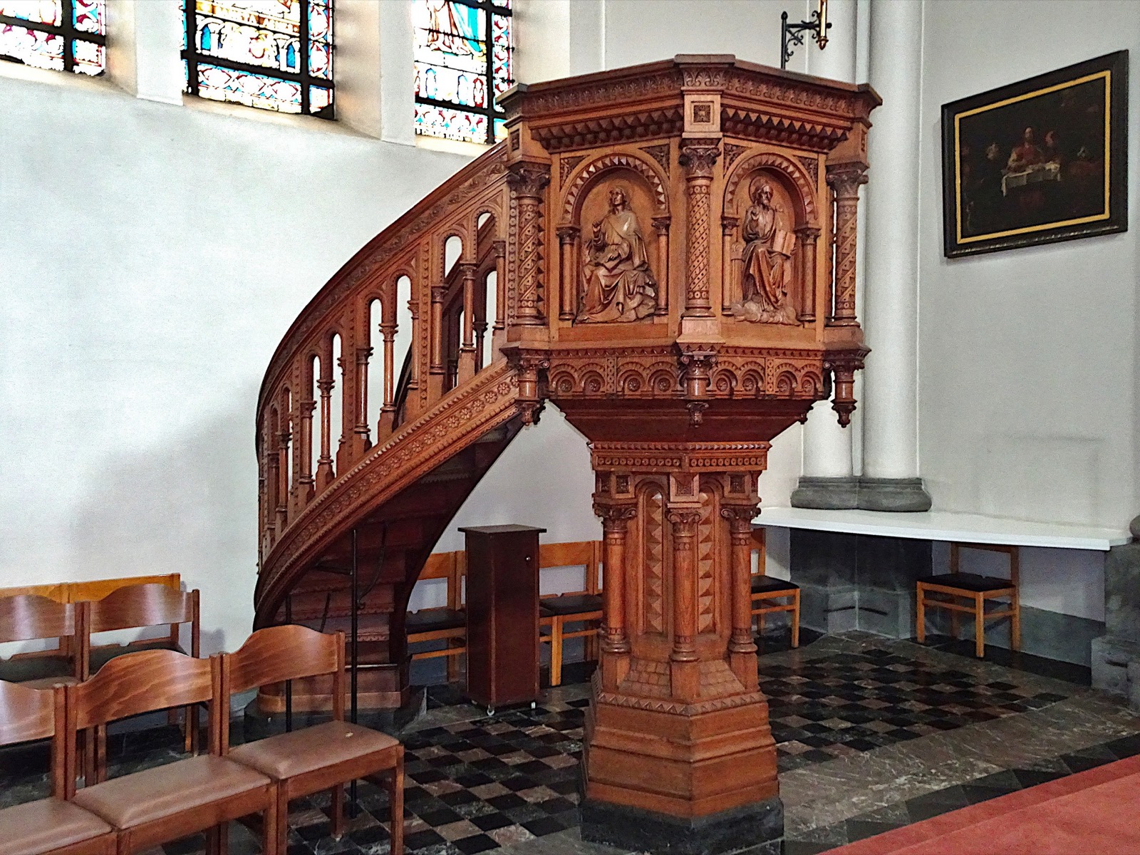 Preekstoel in St.-Rochuskerk, Blankenberge