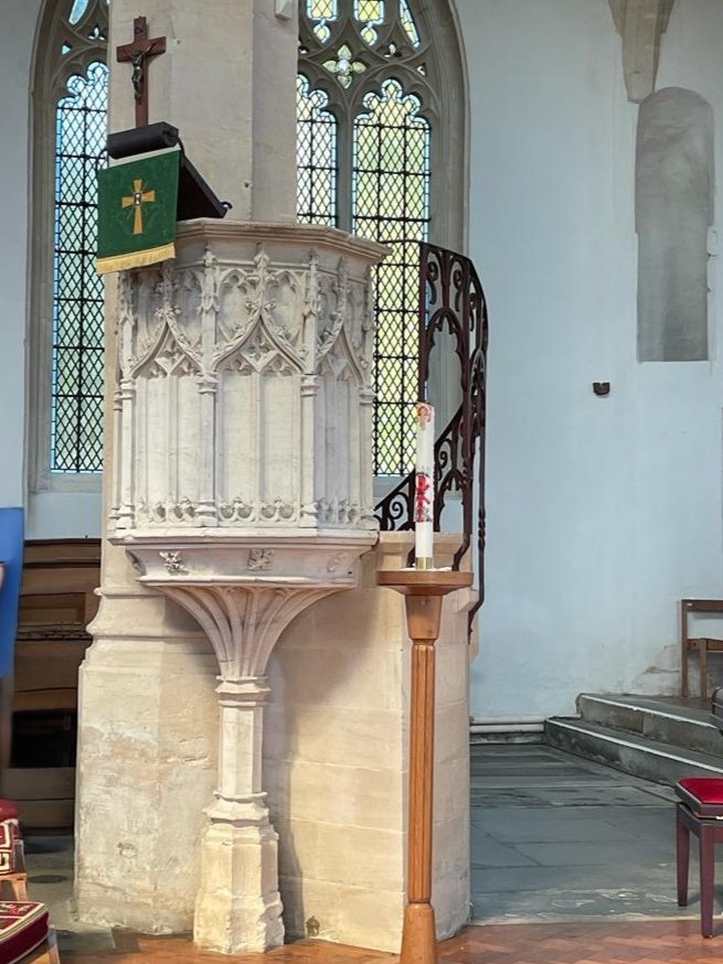 Preekstoel in St Peter and St Paul, Northleach