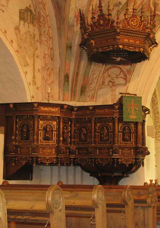 Preekstoel in St Nicolai Kyrka, Solvesborg