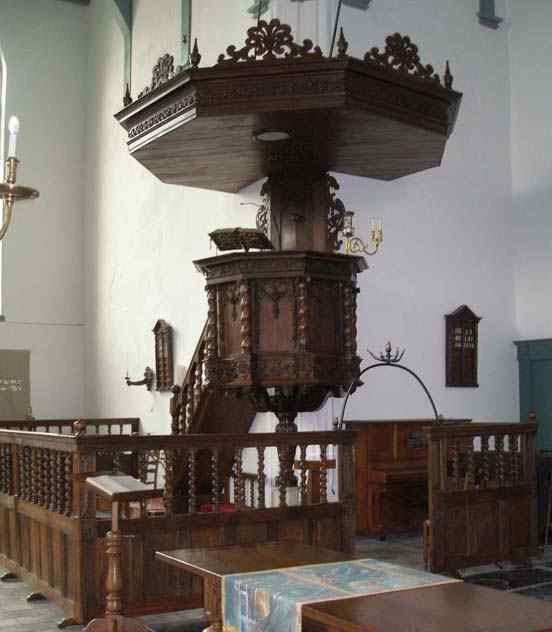 Pulpit at Hervormde Kerk, Blokzijl
