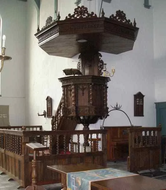 Pulpit at Hervormde Kerk, Blokzijl