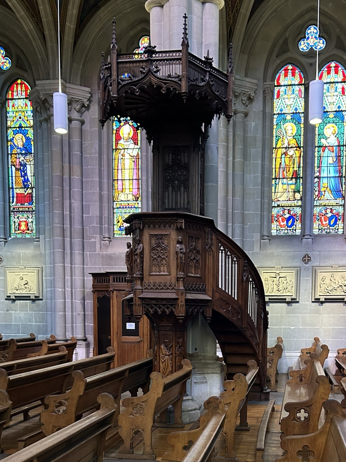 Pulpit at Basilique Notre-Dame de Geneve, Geneve