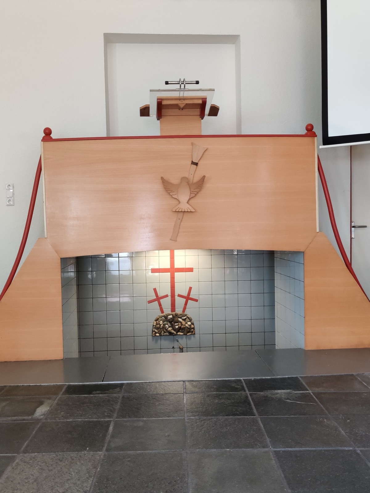 Preekstoel in Baptistenkerk, Muntendam