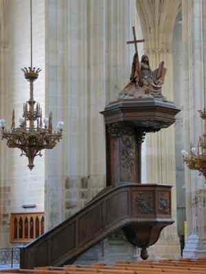 Pulpit at La Cathédrale St Pierre St Paul, Nantes