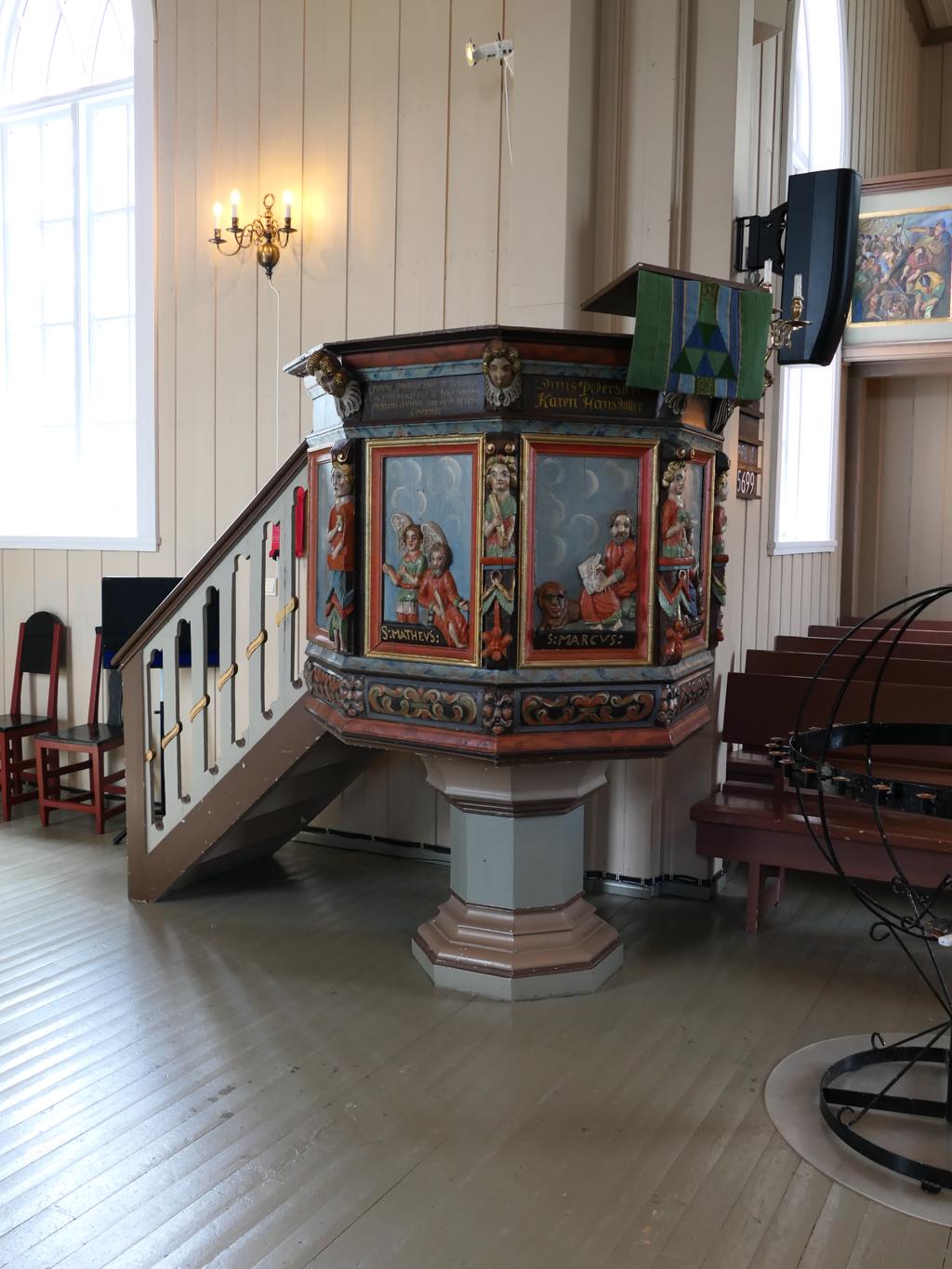 Pulpit at Elverhoy kirke, Tromso-Elverhoy