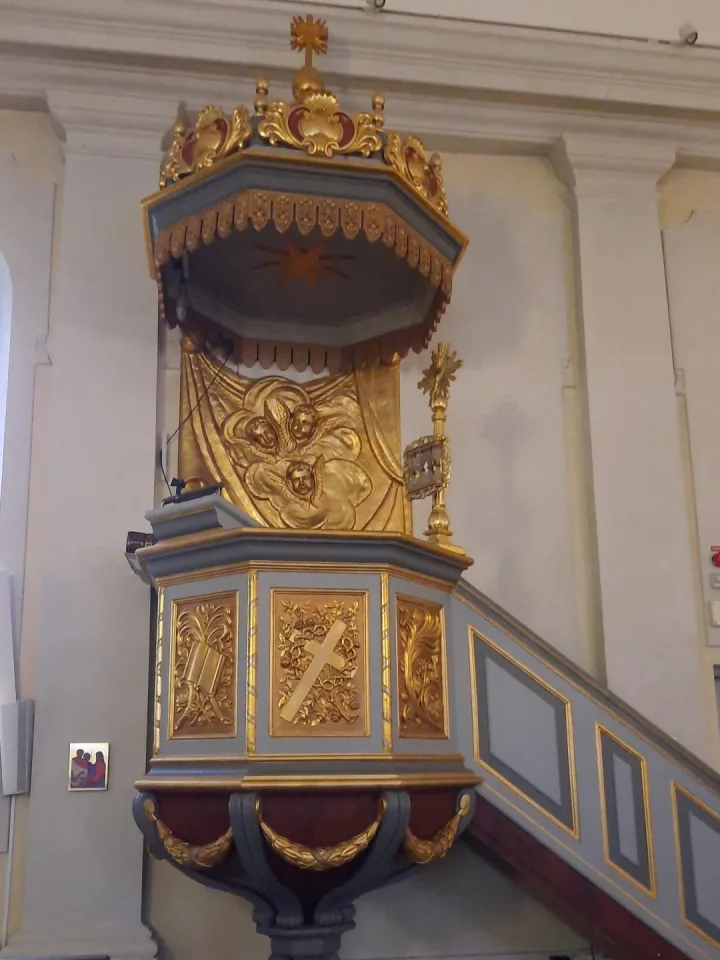 Preekstoel in Mjolby kyrka, Mjolby