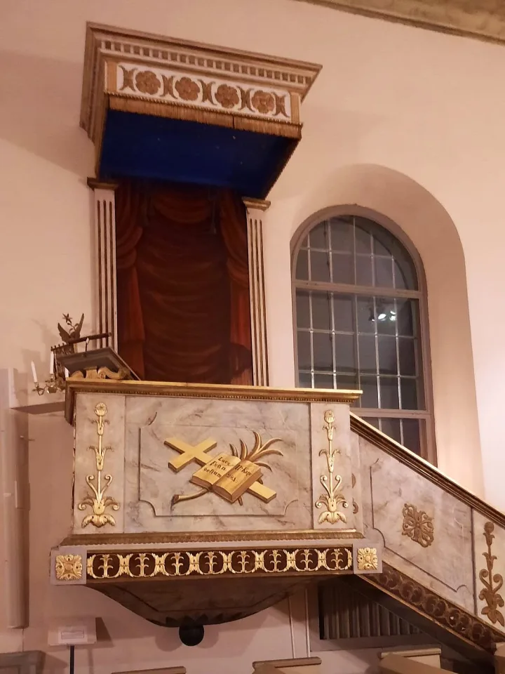 Preekstoel in Linderas Kyrka, Tranas