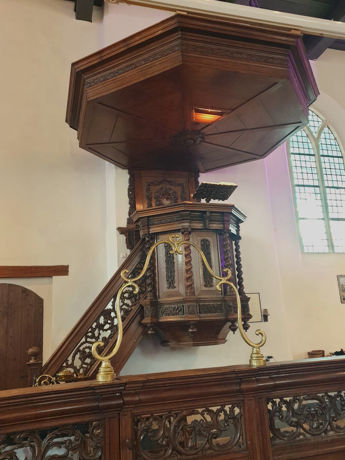 Pulpit at Grote of MariaKerk, Meppel