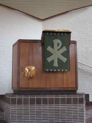 Preekstoel in Remonstrantse Kerk, Bussum