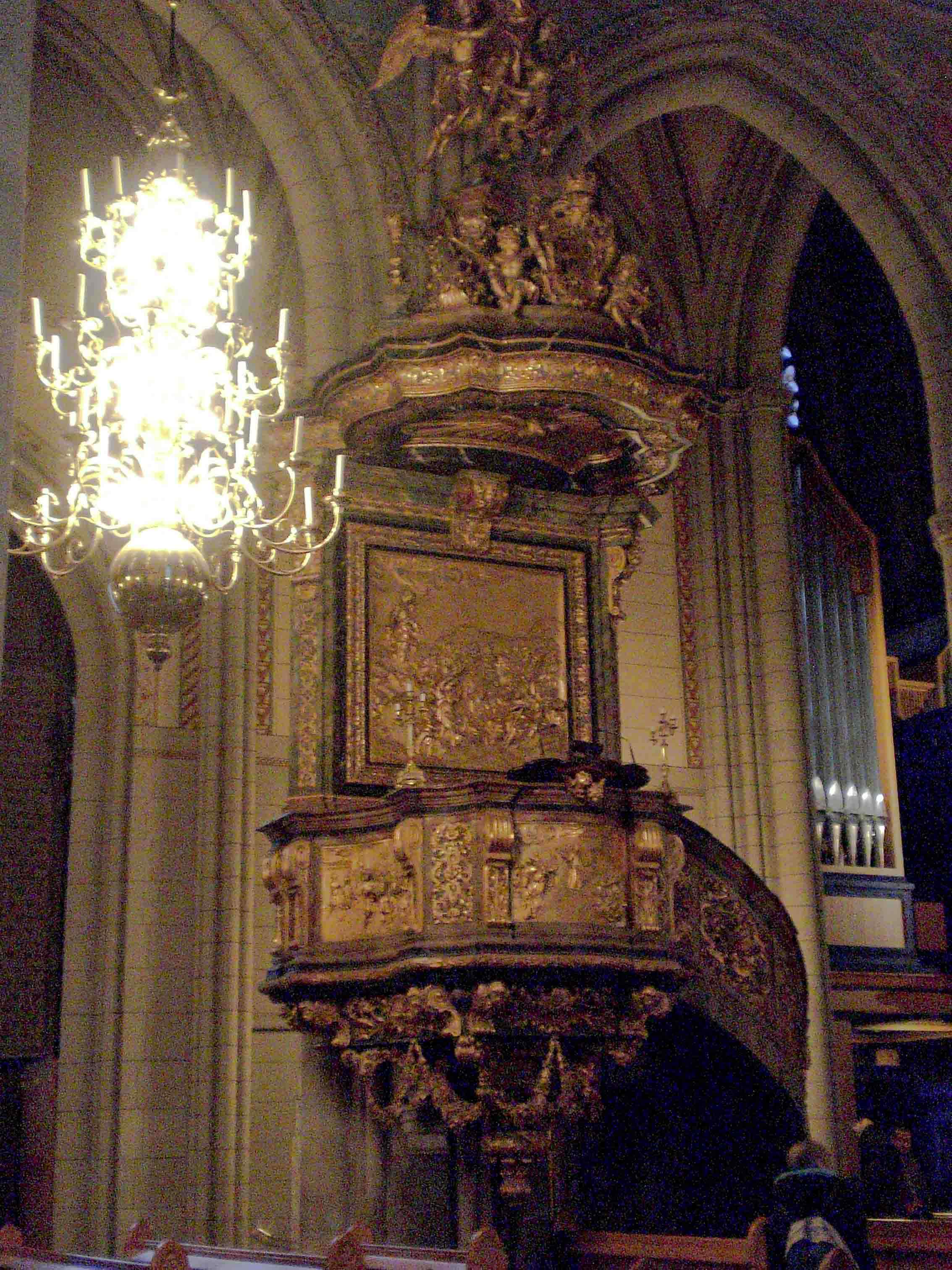 Pulpit at Domkyrkan, Uppsala