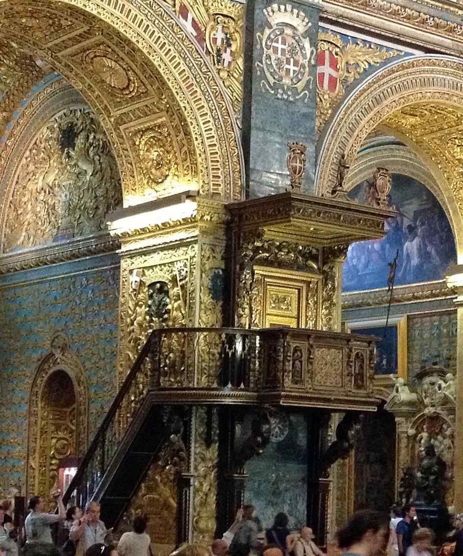 Pulpit at St Johns co-Cathedral, Valletta - Malta