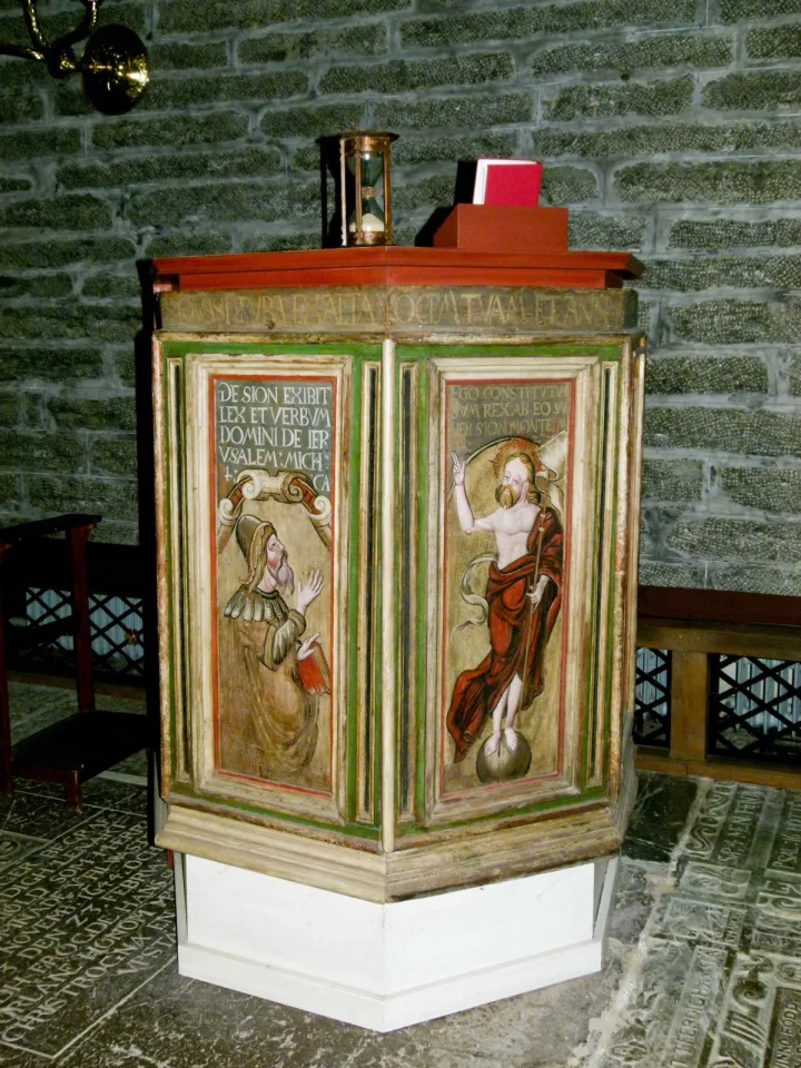 Preekstoel in Vadstena Kloster museum, Vadstena