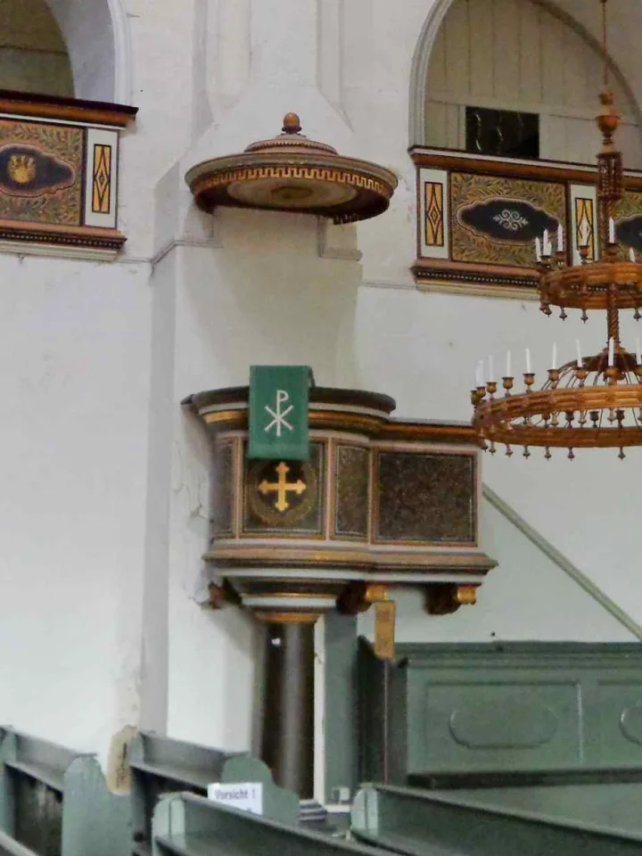 Preekstoel in St. Martini kirche, Stolberg