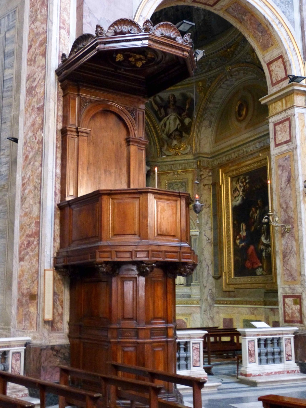 Pulpit at San Giacomo in Augusta, Rome
