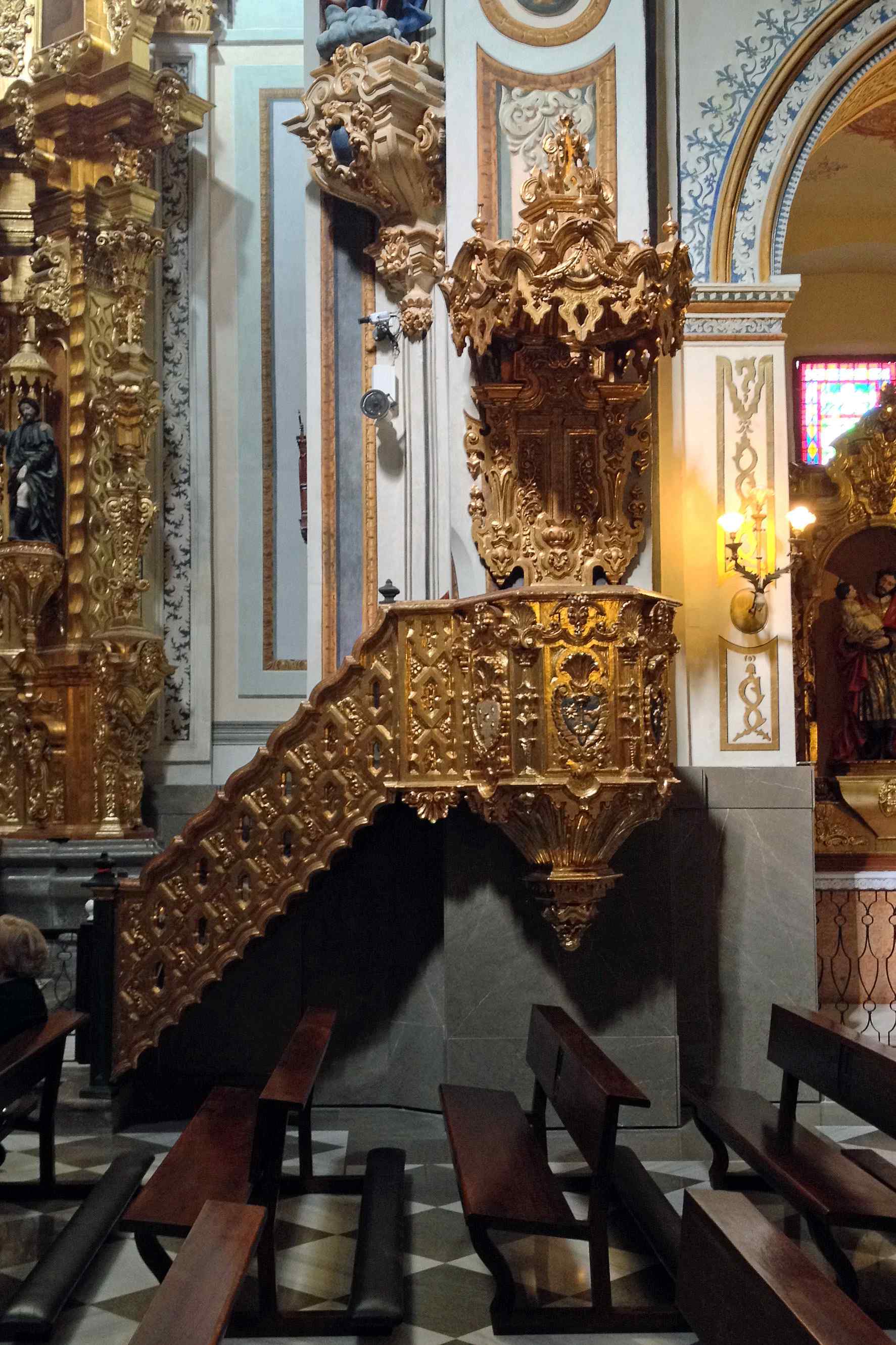 Pulpit at Iglesia de San Anton, Granada